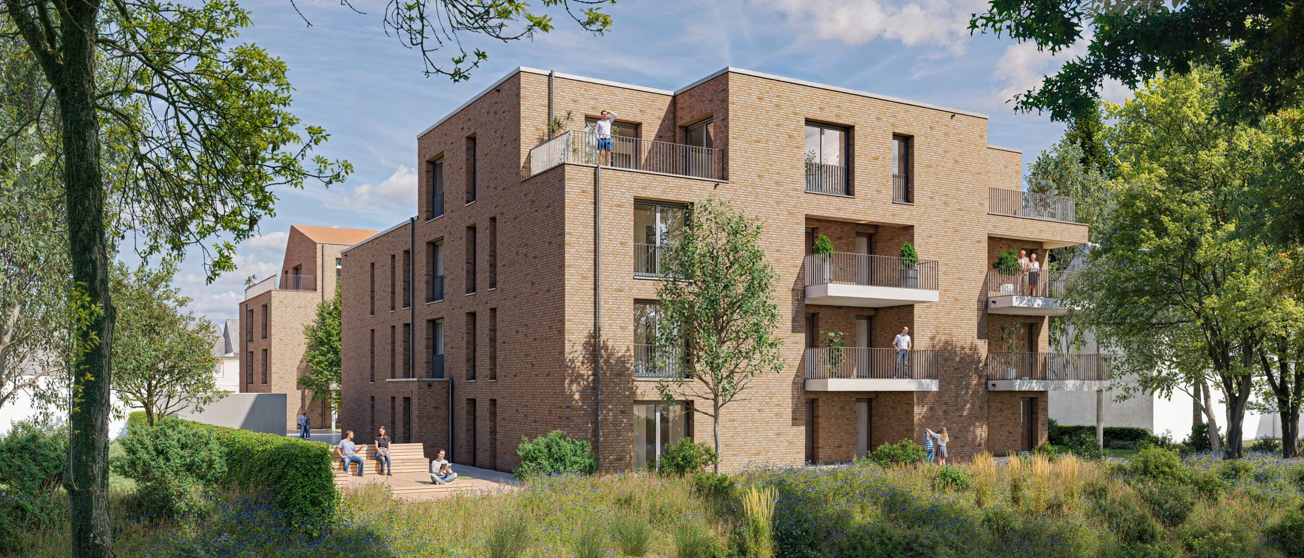 Wohnen an der Oker, Visualisierung des Neubaus von moretti Immobilien